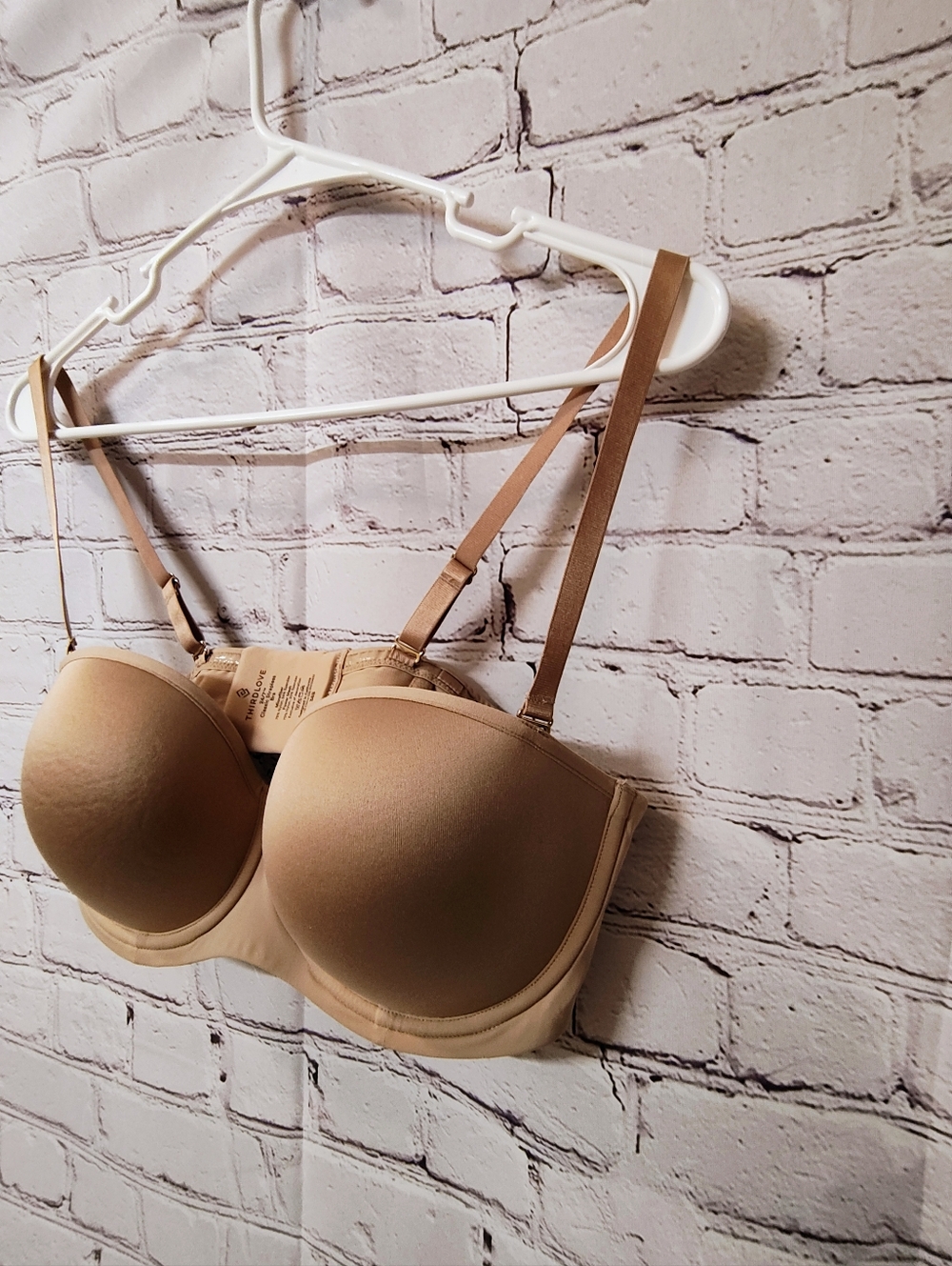 Third Love Classic Strapless Beige 38B Underwire  Removable Straps - Picture 4 of 11